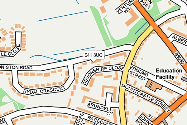 S41 8UQ map - OS OpenMap – Local (Ordnance Survey)
