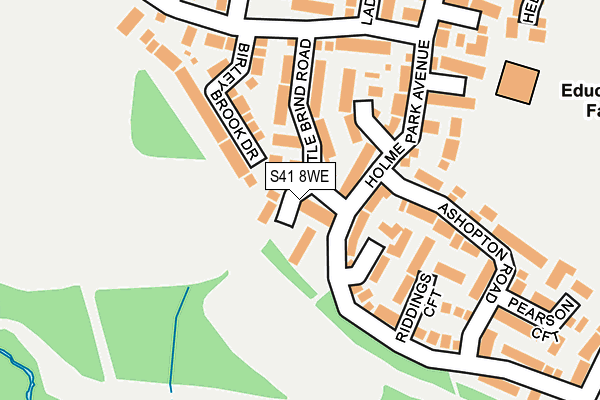 S41 8WE map - OS OpenMap – Local (Ordnance Survey)