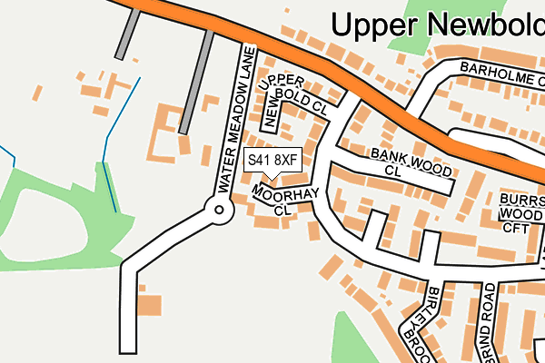 S41 8XF map - OS OpenMap – Local (Ordnance Survey)