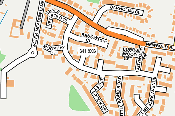 S41 8XG map - OS OpenMap – Local (Ordnance Survey)