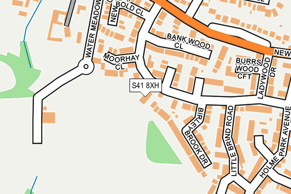 S41 8XH map - OS OpenMap – Local (Ordnance Survey)