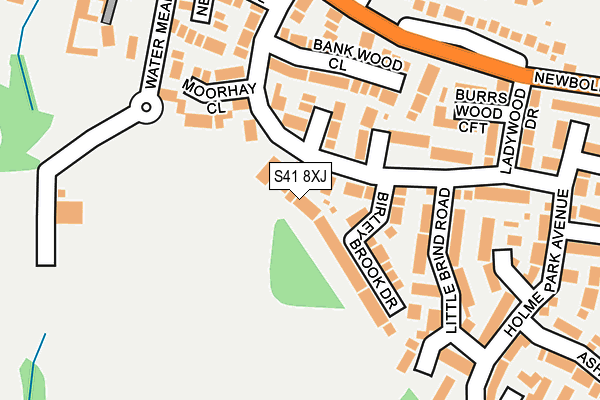 S41 8XJ map - OS OpenMap – Local (Ordnance Survey)