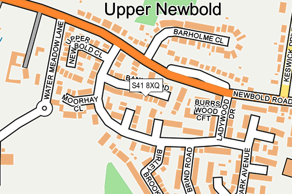 S41 8XQ map - OS OpenMap – Local (Ordnance Survey)