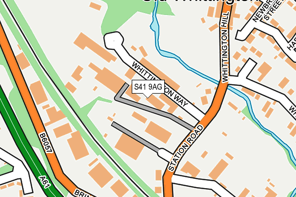 S41 9AG map - OS OpenMap – Local (Ordnance Survey)
