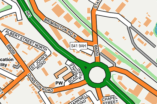 S41 9AH map - OS OpenMap – Local (Ordnance Survey)