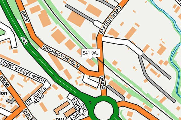 S41 9AJ map - OS OpenMap – Local (Ordnance Survey)