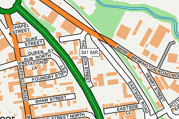 S41 9AR map - OS OpenMap – Local (Ordnance Survey)
