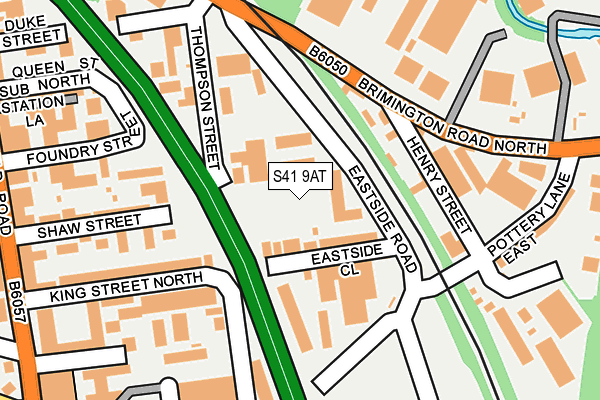 S41 9AT map - OS OpenMap – Local (Ordnance Survey)
