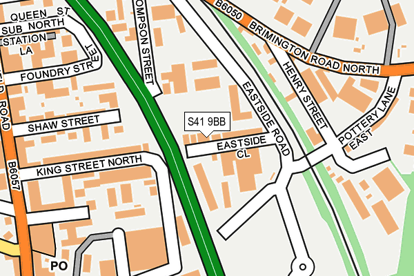 S41 9BB map - OS OpenMap – Local (Ordnance Survey)