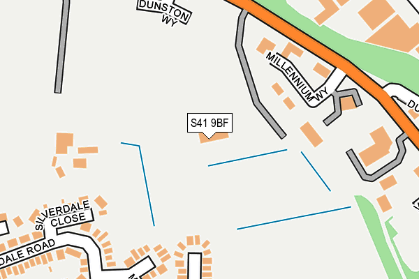 S41 9BF map - OS OpenMap – Local (Ordnance Survey)