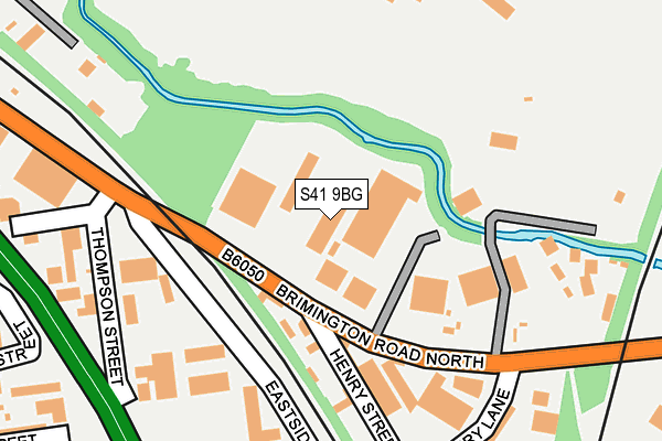 S41 9BG map - OS OpenMap – Local (Ordnance Survey)