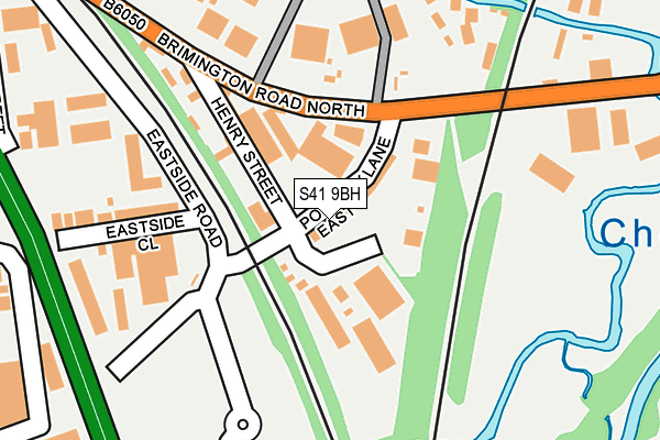 S41 9BH map - OS OpenMap – Local (Ordnance Survey)