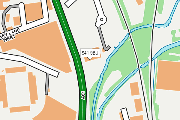 S41 9BU map - OS OpenMap – Local (Ordnance Survey)