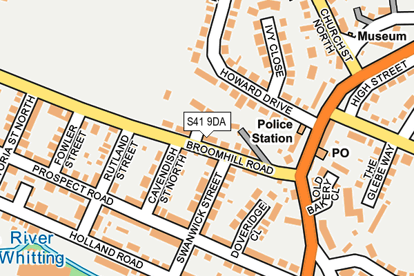 S41 9DA map - OS OpenMap – Local (Ordnance Survey)