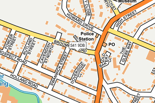 S41 9DB map - OS OpenMap – Local (Ordnance Survey)