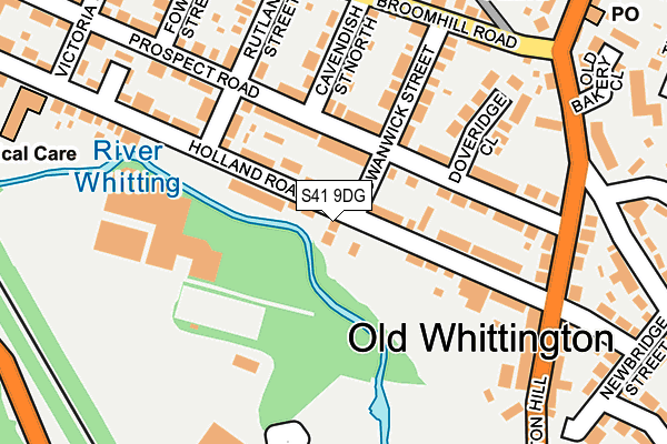 S41 9DG map - OS OpenMap – Local (Ordnance Survey)