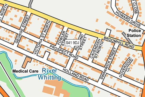 S41 9DJ map - OS OpenMap – Local (Ordnance Survey)