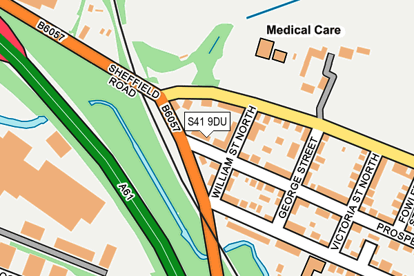 S41 9DU map - OS OpenMap – Local (Ordnance Survey)