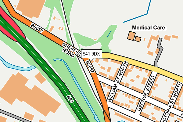 S41 9DX map - OS OpenMap – Local (Ordnance Survey)