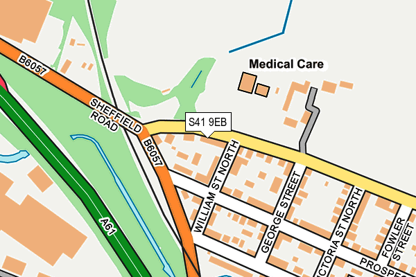 S41 9EB map - OS OpenMap – Local (Ordnance Survey)