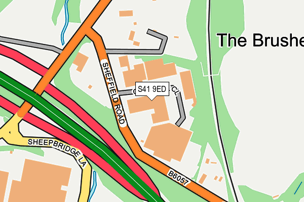 S41 9ED map - OS OpenMap – Local (Ordnance Survey)