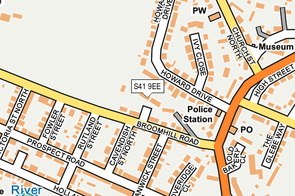 S41 9EE map - OS OpenMap – Local (Ordnance Survey)