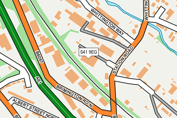 S41 9EG map - OS OpenMap – Local (Ordnance Survey)