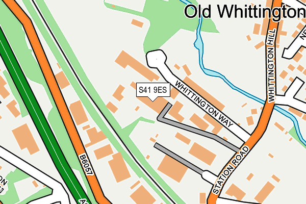 S41 9ES map - OS OpenMap – Local (Ordnance Survey)