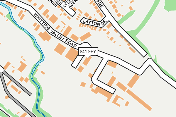 S41 9EY map - OS OpenMap – Local (Ordnance Survey)