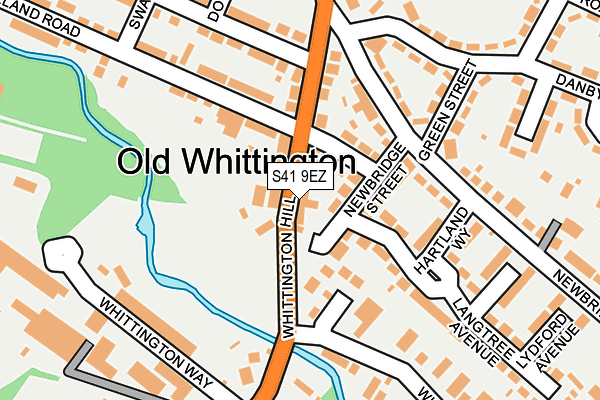 S41 9EZ map - OS OpenMap – Local (Ordnance Survey)