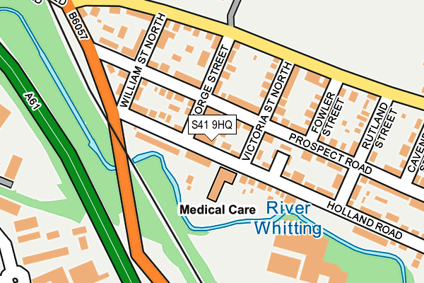 S41 9HQ map - OS OpenMap – Local (Ordnance Survey)