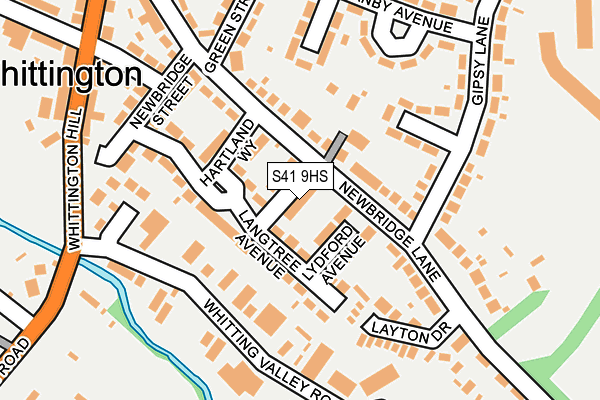 S41 9HS map - OS OpenMap – Local (Ordnance Survey)