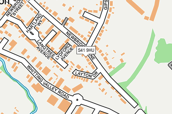 S41 9HU map - OS OpenMap – Local (Ordnance Survey)