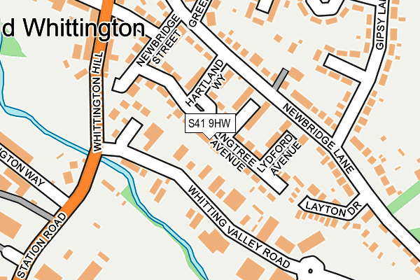 S41 9HW map - OS OpenMap – Local (Ordnance Survey)