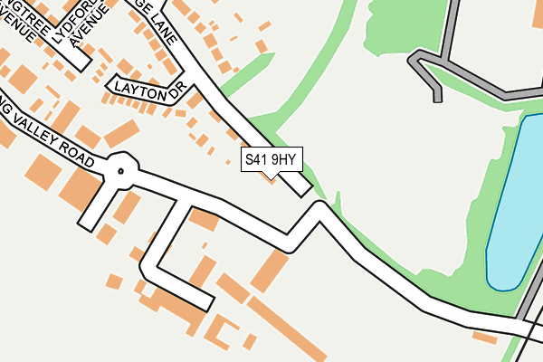 S41 9HY map - OS OpenMap – Local (Ordnance Survey)