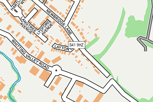 S41 9HZ map - OS OpenMap – Local (Ordnance Survey)