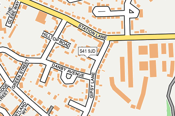 S41 9JD map - OS OpenMap – Local (Ordnance Survey)