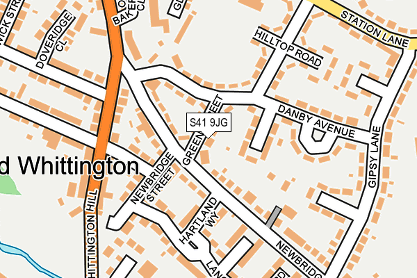 S41 9JG map - OS OpenMap – Local (Ordnance Survey)