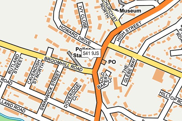 S41 9JS map - OS OpenMap – Local (Ordnance Survey)