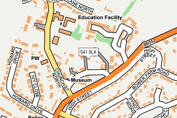 S41 9LA map - OS OpenMap – Local (Ordnance Survey)