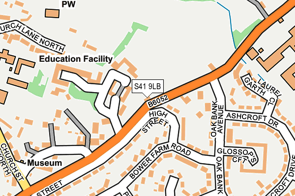 S41 9LB map - OS OpenMap – Local (Ordnance Survey)