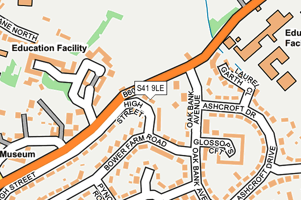 S41 9LE map - OS OpenMap – Local (Ordnance Survey)