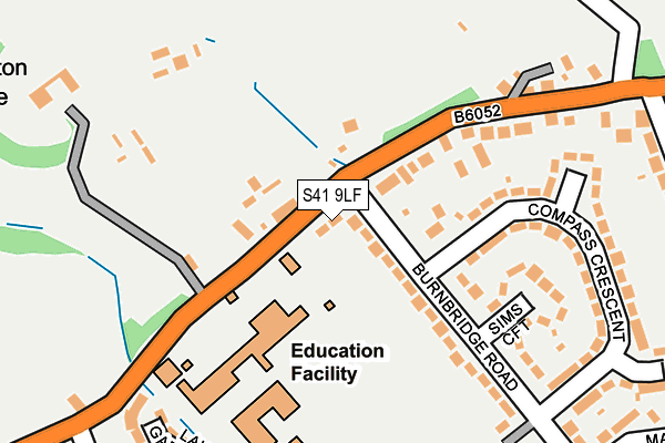 S41 9LF map - OS OpenMap – Local (Ordnance Survey)