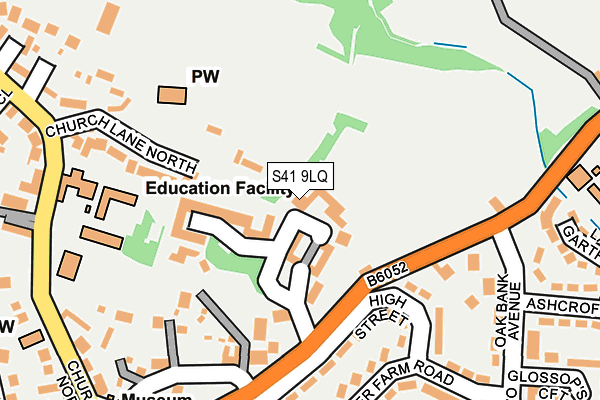 S41 9LQ map - OS OpenMap – Local (Ordnance Survey)