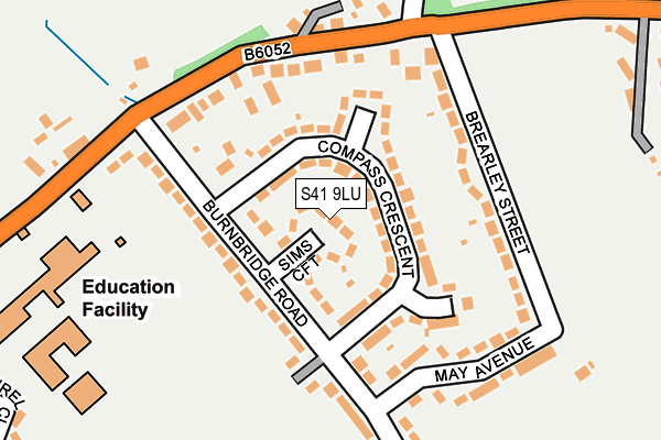 S41 9LU map - OS OpenMap – Local (Ordnance Survey)