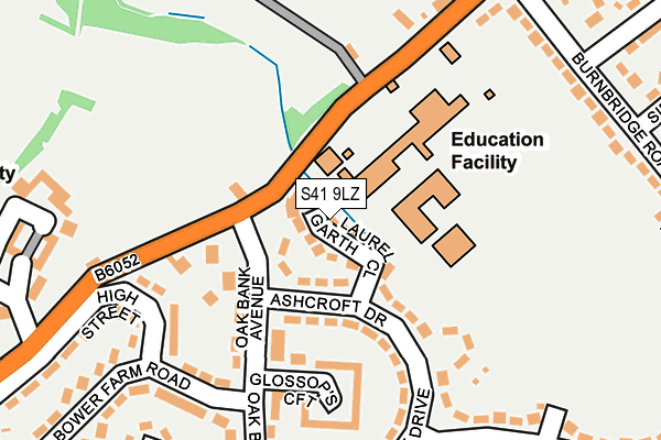 S41 9LZ map - OS OpenMap – Local (Ordnance Survey)
