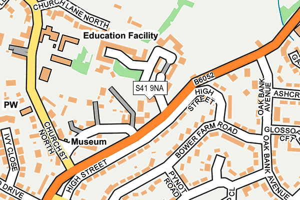 S41 9NA map - OS OpenMap – Local (Ordnance Survey)
