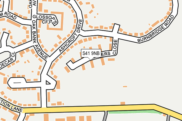 S41 9NB map - OS OpenMap – Local (Ordnance Survey)