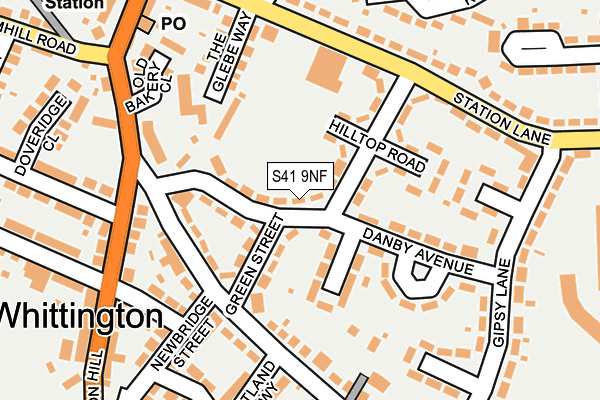 S41 9NF map - OS OpenMap – Local (Ordnance Survey)