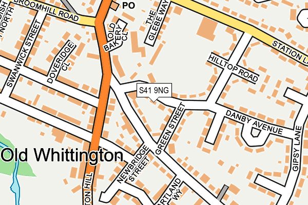 S41 9NG map - OS OpenMap – Local (Ordnance Survey)